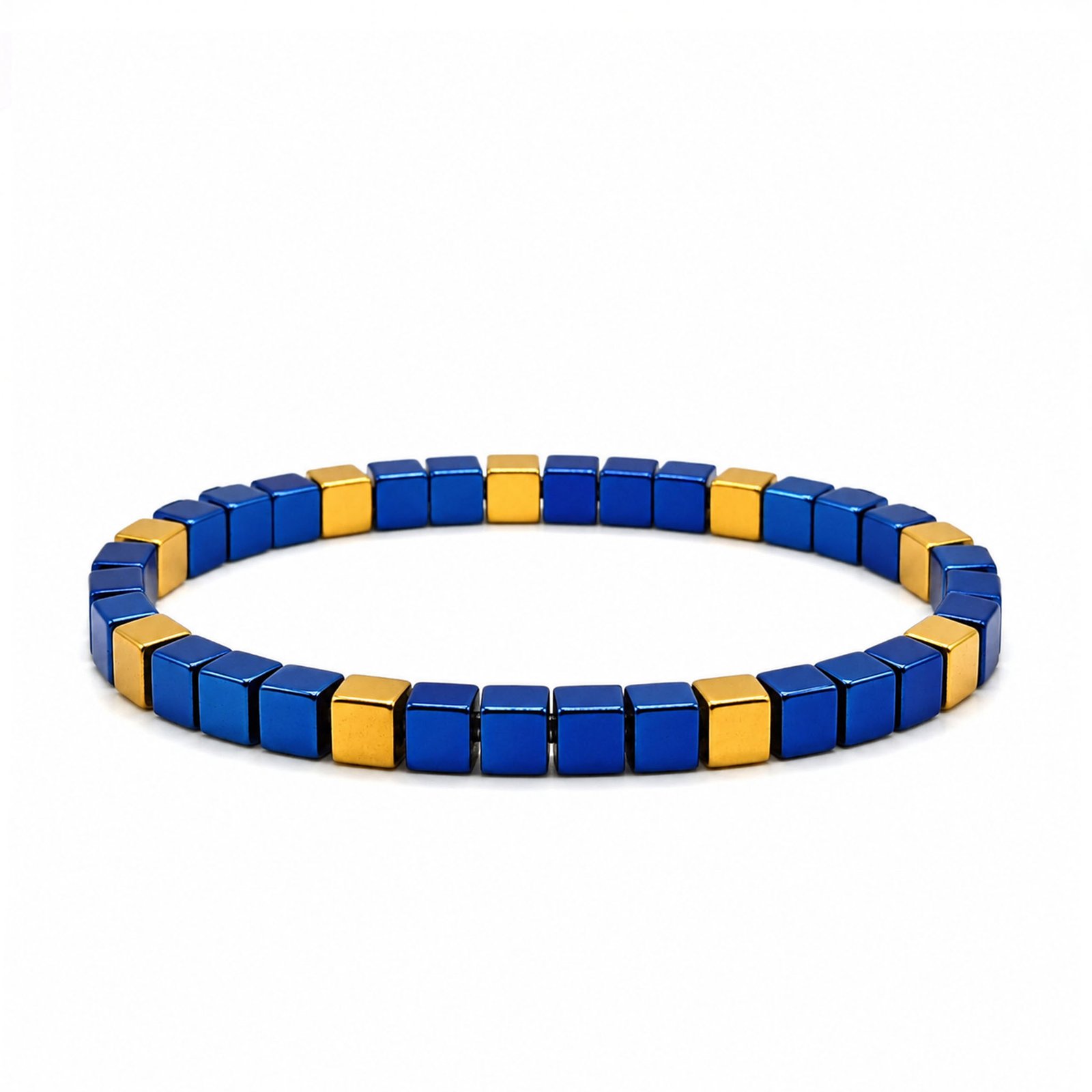Squared Away Blu-Gold Bracelets