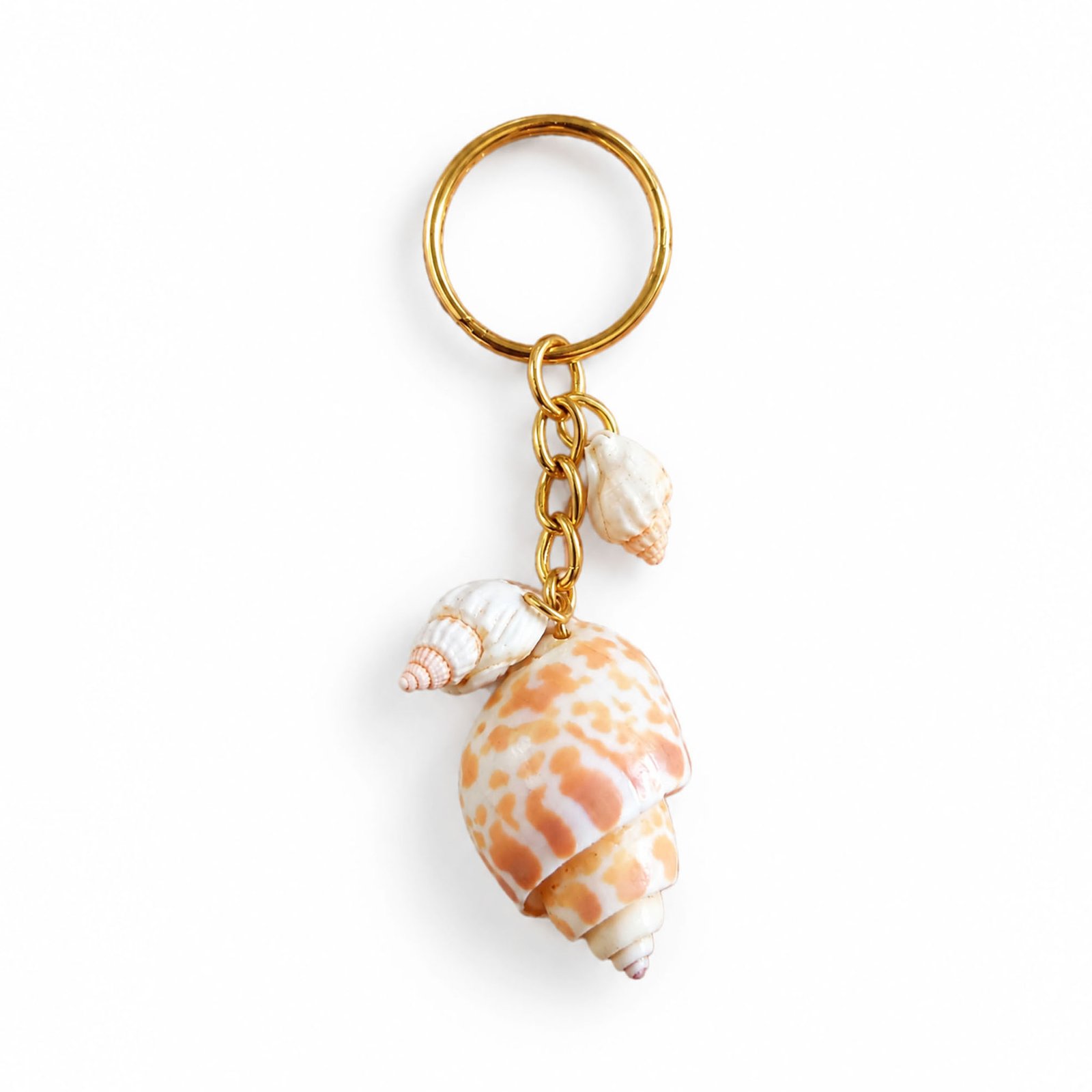 Natural Seashell – Gold Keychain (NSGK-002)